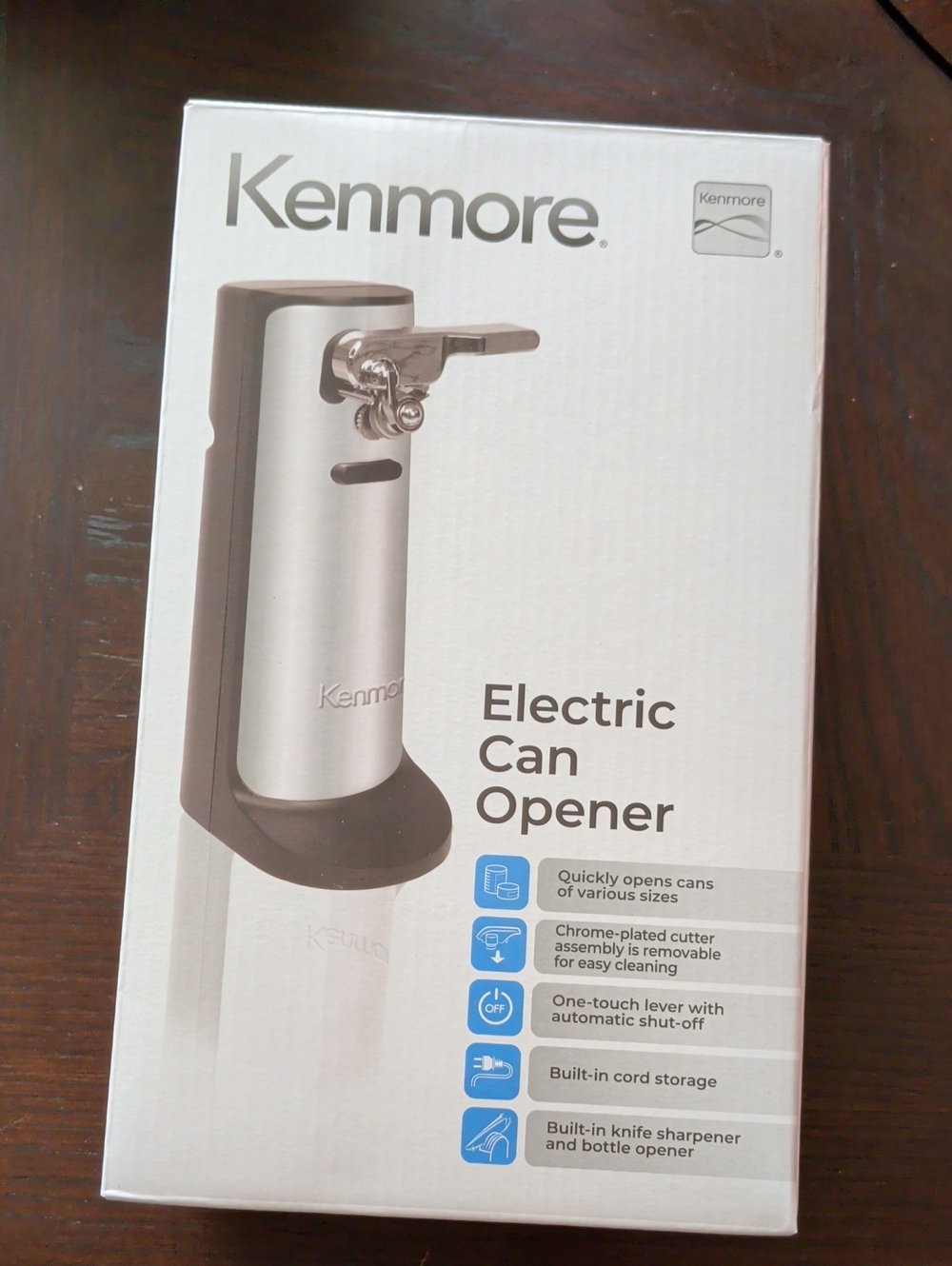 Kenmore Electric Can Opener - Silver and Black Never Opened